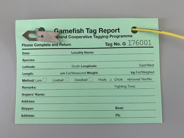 GameFish Tags (Stainless) min order 25
